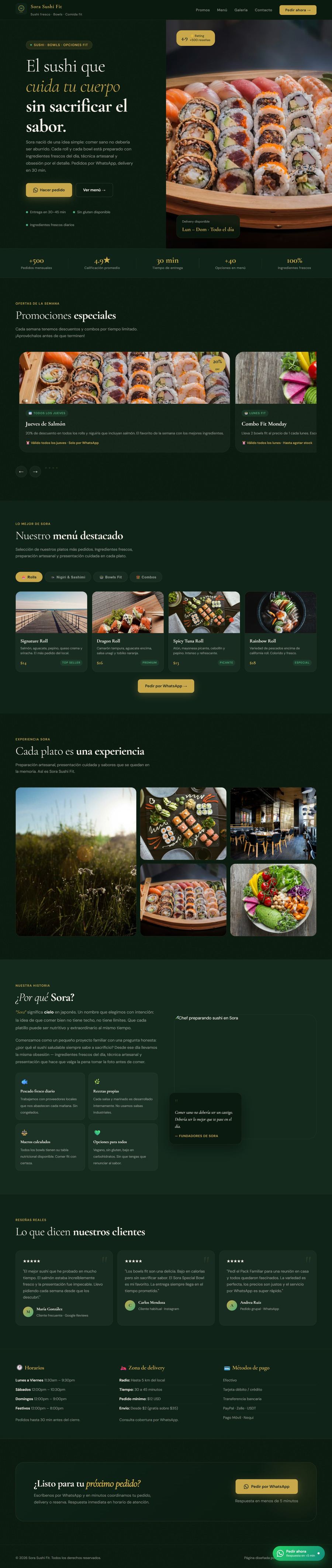Demo página web restaurante sushi - BEKAVIA